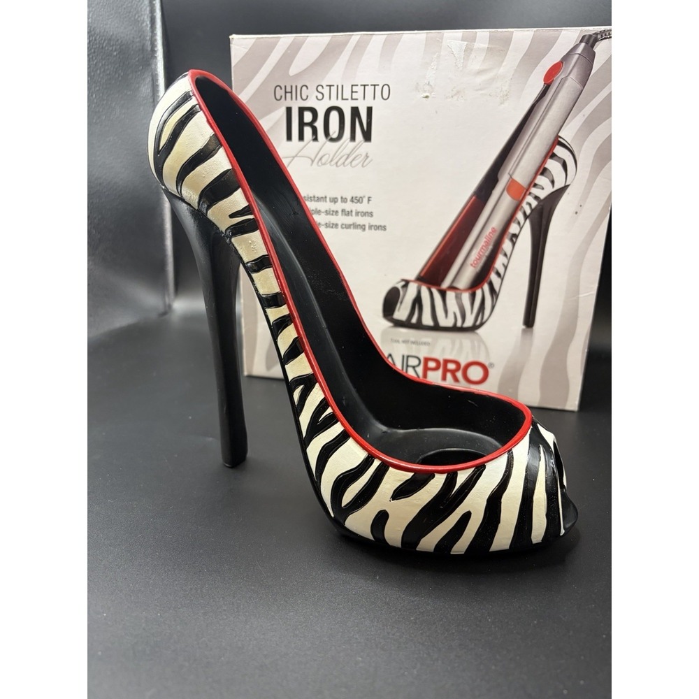 Chic Stiletto Conair Professional Zebra Print High Heel Curling Iron Holder Hair